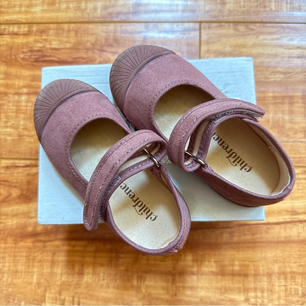 Childrenchic Suede Mary Jane sneakers in lipstick